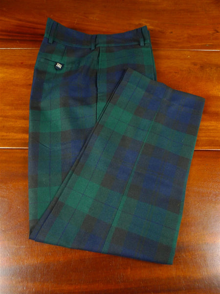 25/1124 immaculate morrison kilt makers black watch tartan evening dress trouser 30