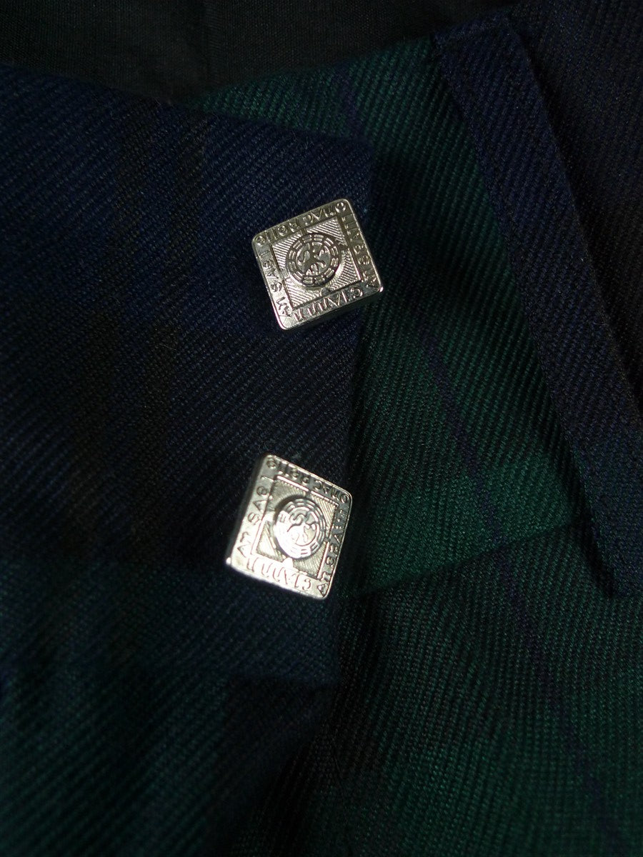 25/1124 immaculate morrison kilt makers black watch tartan evening dress trouser 30