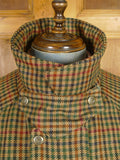 25/1148 superb vintage heavyweight scottish tweed gun check shooting field coat 44-45