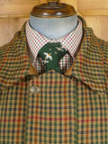25/1148 superb vintage heavyweight scottish tweed gun check shooting field coat 44-45