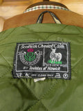25/1148 superb vintage heavyweight scottish tweed gun check shooting field coat 44-45
