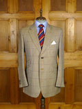 25/1129 immaculate crombie 100% wool sporting check blazer sports jacket w/ working cuff & original bag 44 regular
