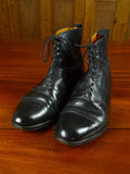 25/1150 vintage black grenson semi-brogue boot uk 10