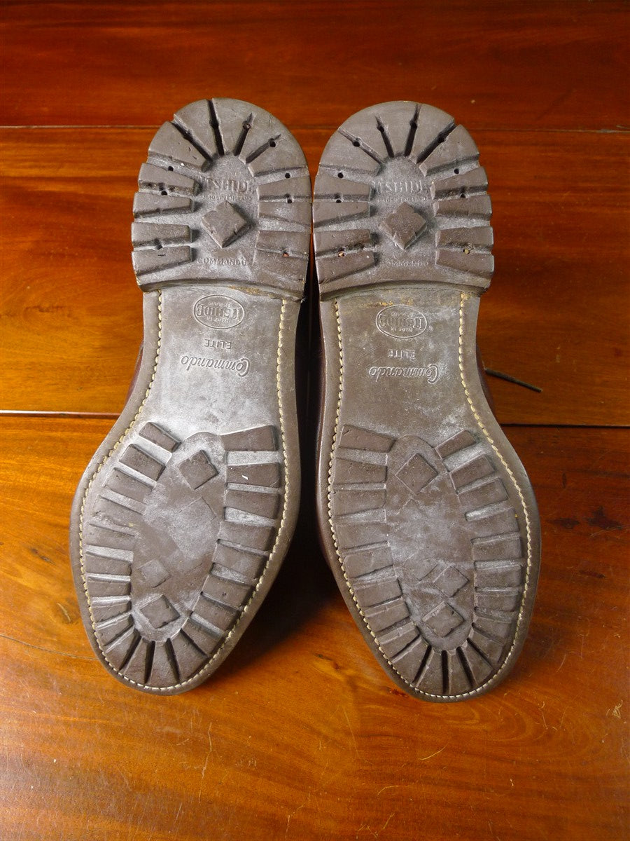 25/1149 mahogany brown grenson commando sole field boot uk 10