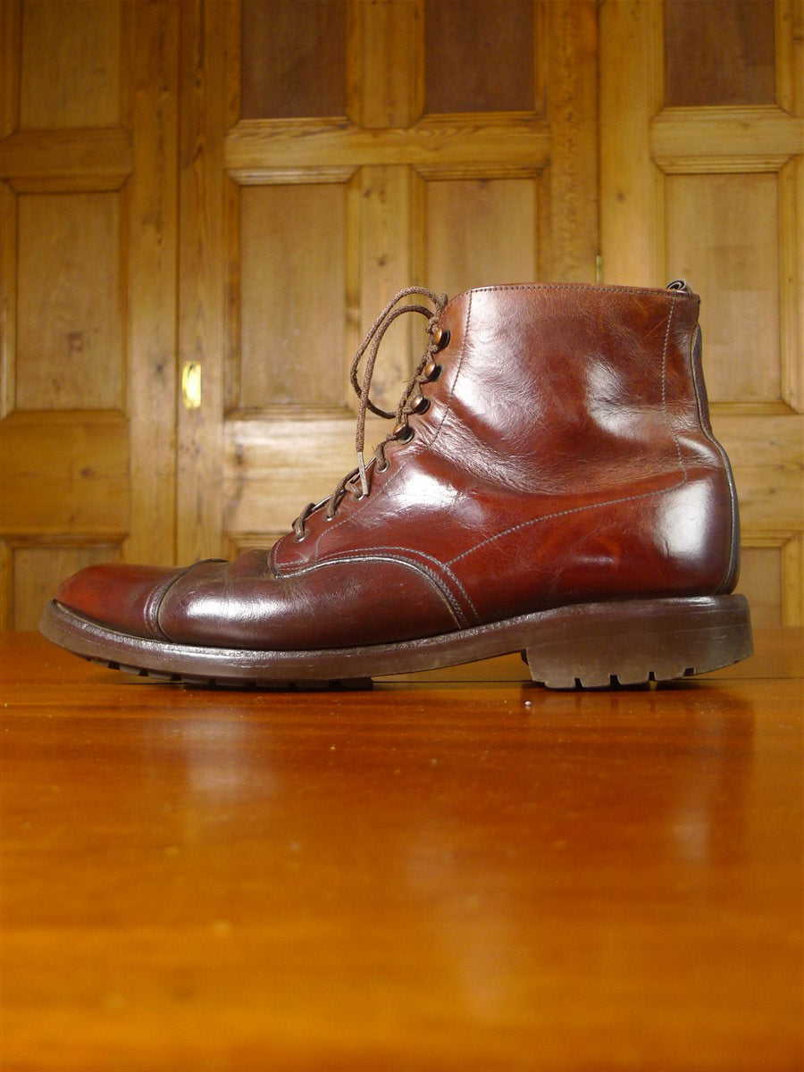 25/1149 mahogany brown grenson commando sole field boot uk 10