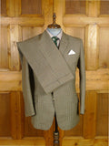 25/1170 superb 1969 vintage connock & lockie bespoke heavyweight worsted 3-piece brown gun check town & country suit 41 long