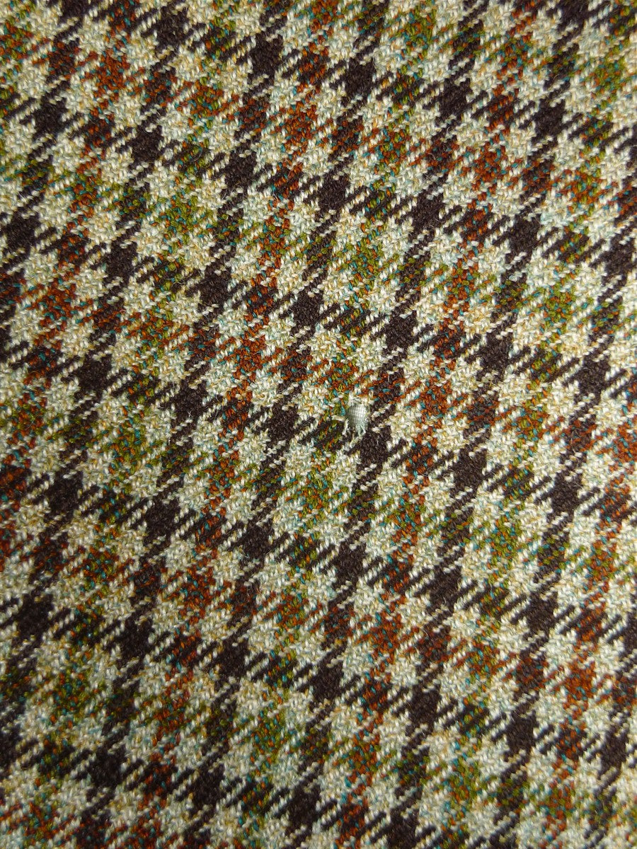 25/1170 superb 1969 vintage connock & lockie bespoke heavyweight worsted 3-piece brown gun check town & country suit 41 long