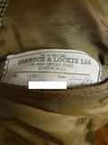 25/1170 superb 1969 vintage connock & lockie bespoke heavyweight worsted 3-piece brown gun check town & country suit 41 long