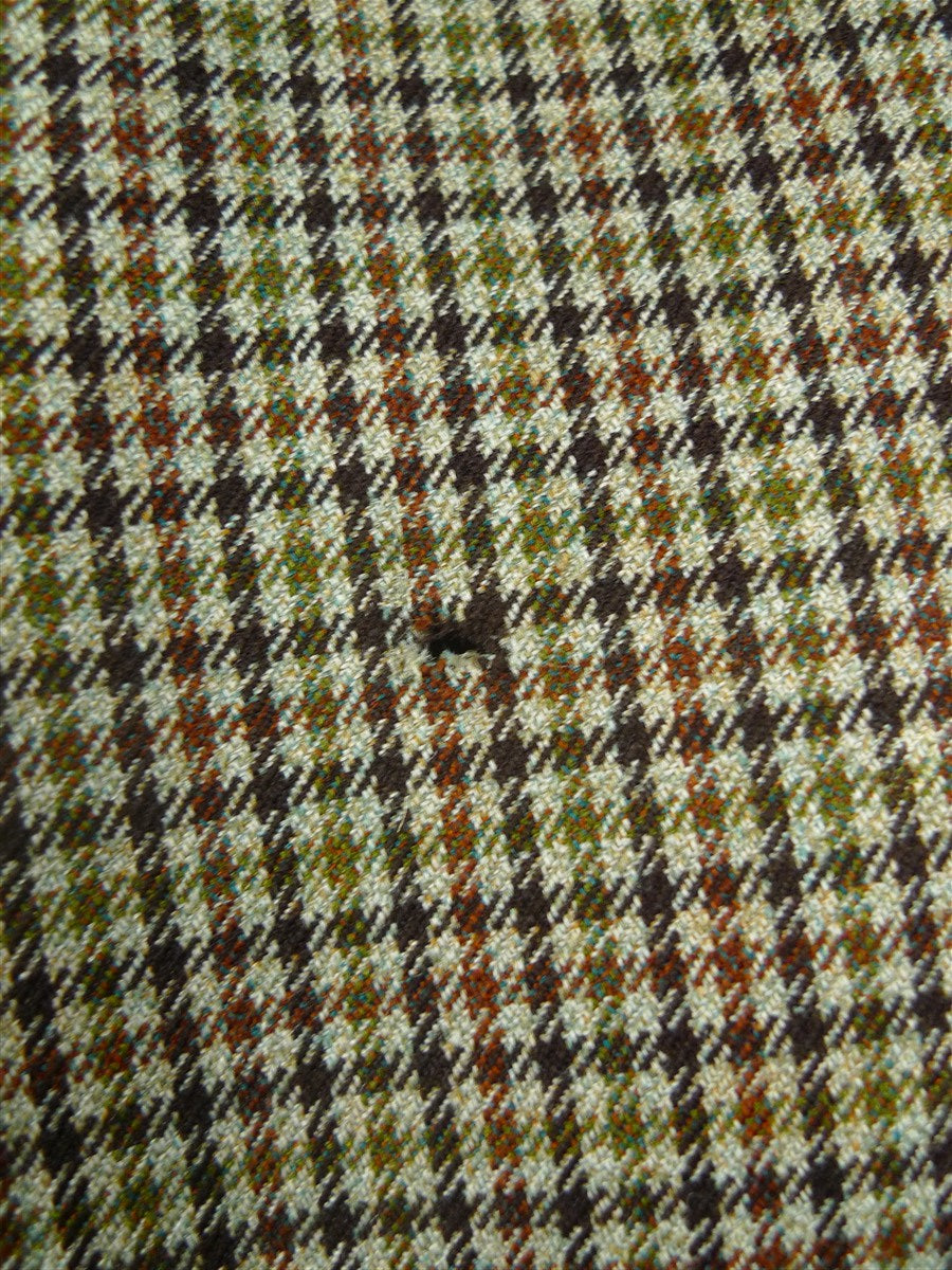 25/1170 superb 1969 vintage connock & lockie bespoke heavyweight worsted 3-piece brown gun check town & country suit 41 long