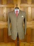 25/1171 superb 1974 vintage connock & lockie bespoke heavyweight worsted 3-piece beige brown gun check town & country suit 41 long