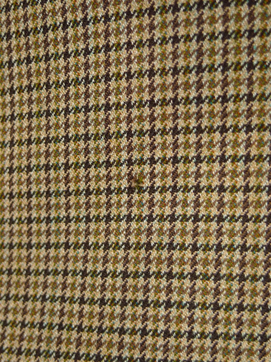 25/1171 superb 1974 vintage connock & lockie bespoke heavyweight worsted 3-piece beige brown gun check town & country suit 41 long