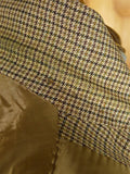 25/1171 superb 1974 vintage connock & lockie bespoke heavyweight worsted 3-piece beige brown gun check town & country suit 41 long