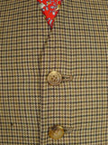 25/1171 superb 1974 vintage connock & lockie bespoke heavyweight worsted 3-piece beige brown gun check town & country suit 41 long
