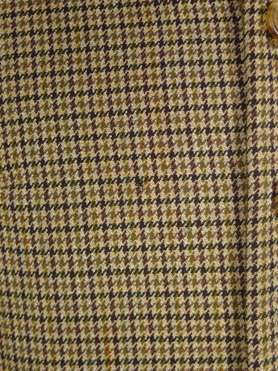 25/1171 superb 1974 vintage connock & lockie bespoke heavyweight worsted 3-piece beige brown gun check town & country suit 41 long