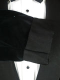 25/1157 beautiful genuine 1960s vintage fortnum & mason black velvet dinner / smoking jacket w/ grosgrain facings 41-42 short to regular