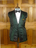 25/1156 exceptional 1972 cyril a castle savile row bespoke bottle green velvet smoking / dinner jacket w/ silk facings 39-40 regular