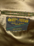 25/1165 near immaculate john g hardy green gun check tweed sports jacket blazer 48 regular