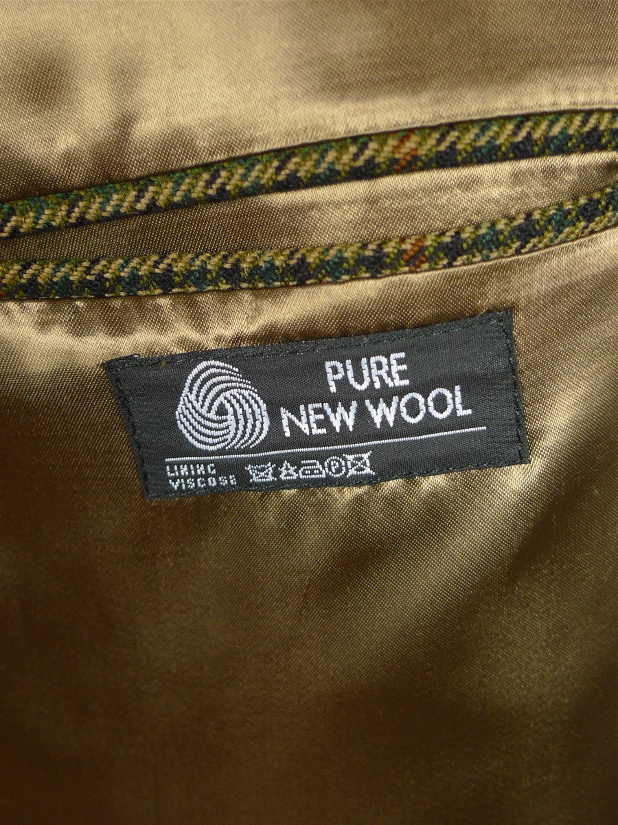 25/1165 near immaculate john g hardy green gun check tweed sports jacket blazer 48 regular