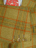 25/1166 vintage john g hardy brown wp check tweed sports jacket blazer 43-44 regular