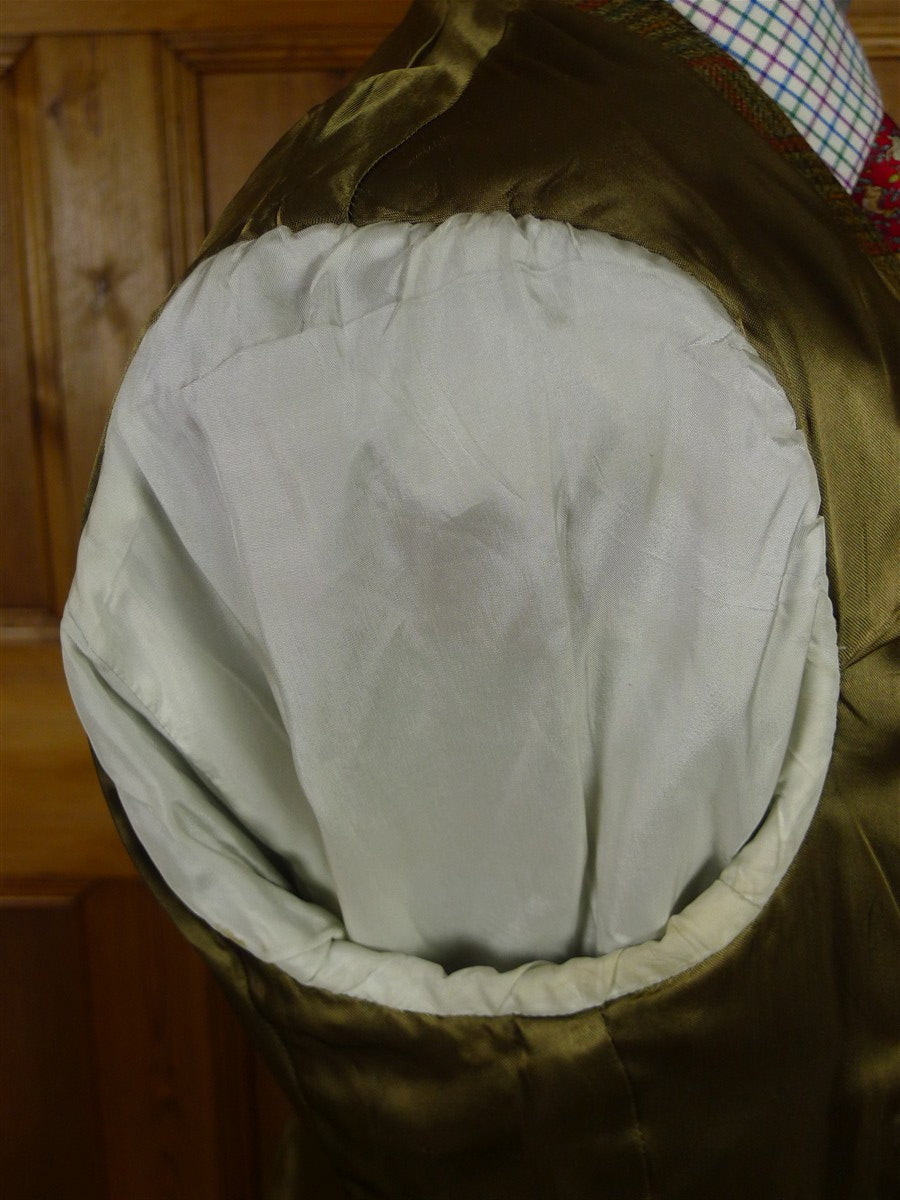 25/1166 vintage john g hardy brown wp check tweed sports jacket blazer 43-44 regular