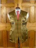 25/1166 vintage john g hardy brown wp check tweed sports jacket blazer 43-44 regular