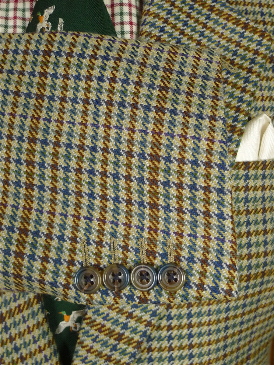 25/1167 immaculate vintage aquascutum gun check wool tweed sports jacket blazer 40 regular