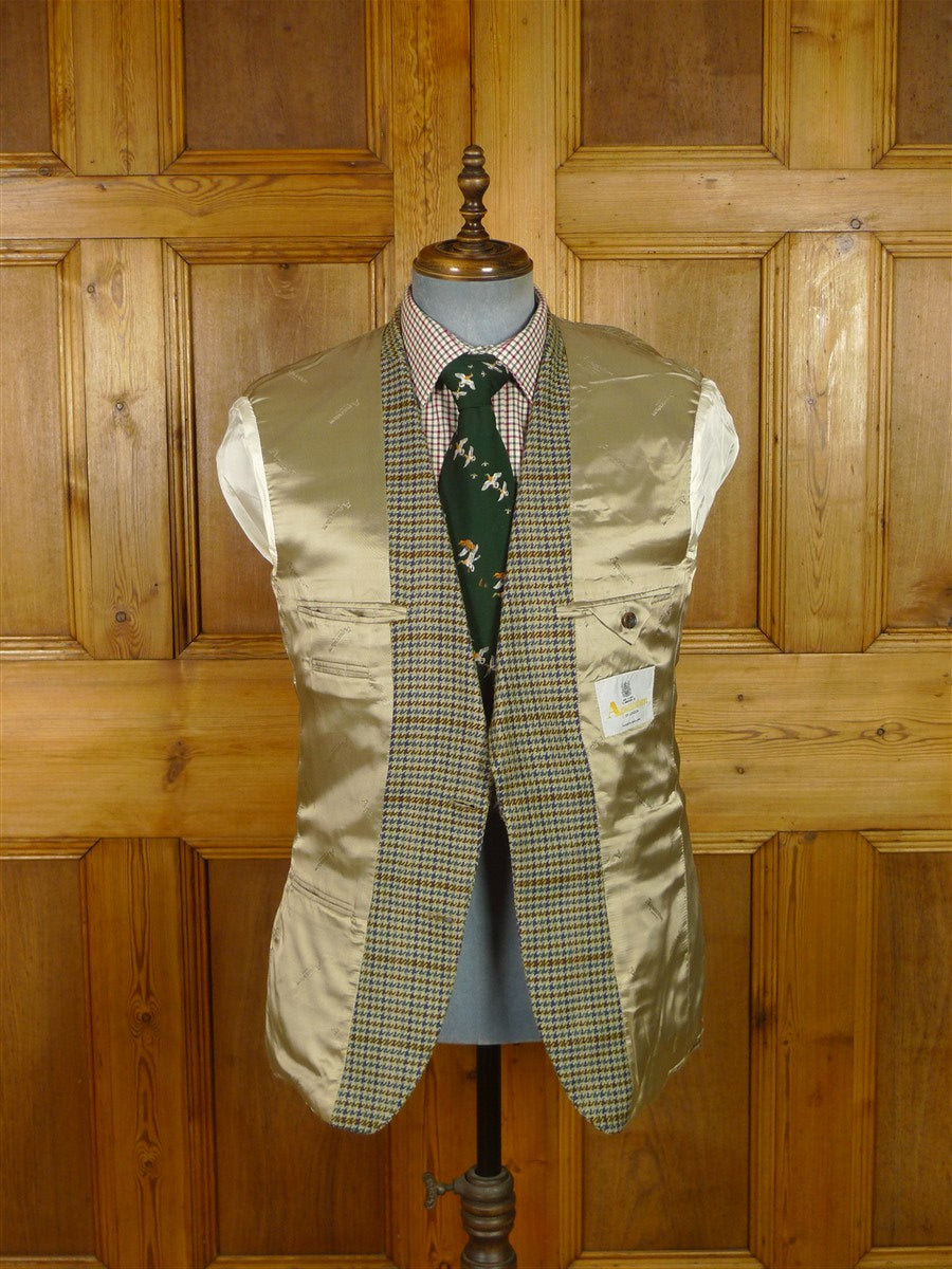 25/1167 immaculate vintage aquascutum gun check wool tweed sports jacket blazer 40 regular