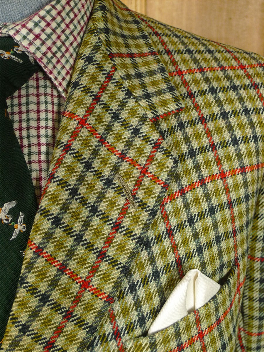 25/1173 vintage 1964 anderson & sheppard savile row bespoke gun check tweed shooting suit for restoration 42 regular to long