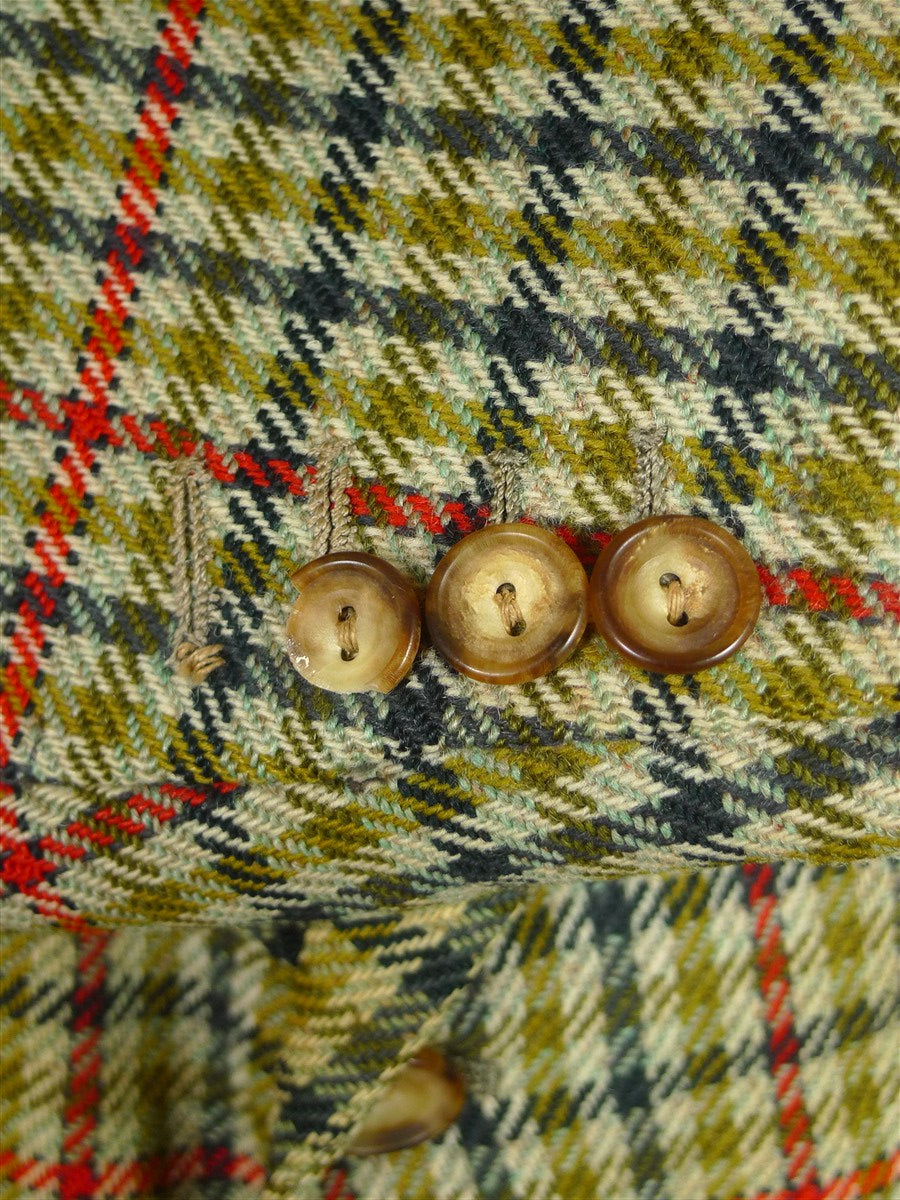 25/1173 vintage 1964 anderson & sheppard savile row bespoke gun check tweed shooting suit for restoration 42 regular to long