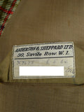 25/1173 vintage 1964 anderson & sheppard savile row bespoke gun check tweed shooting suit for restoration 42 regular to long