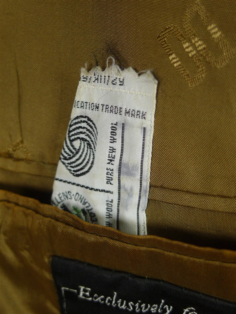 25/1161 vintage daks glen check wool tweed sports jacket w/ 'dd' leather buttons 42 short to regular