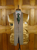 25/1164 immaculate vintage john g hardy bespoke tailored brown gun check tweed jacket w/ besom flap top pocket 42 short