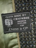 25/1199 immaculate vintage heavyweight crombie wool tweed raglan coat overcoat w/ gauntlet cuff 40-41