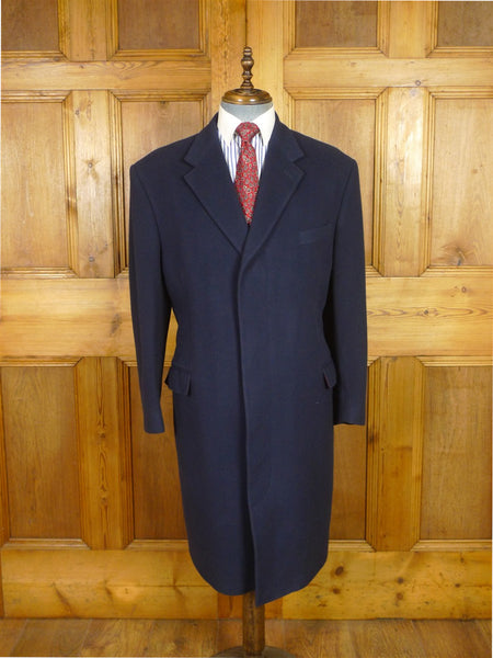 26/0017 immaculate 2019 custom tailored wool cashmere mix fly-front overcoat 42