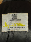 25/1175 immaculate vintage aquascutum pure lambswool grey overcoat 40 regular