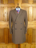 25/1174 new w/ tags aquascutum ltd brown 100% cotton d/b pea coat raincoat mac 40 regular
