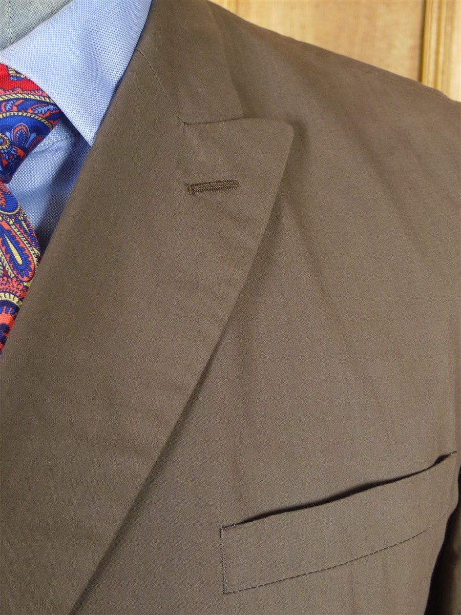 25/1174 new w/ tags aquascutum ltd brown 100% cotton d/b pea coat raincoat mac 40 regular