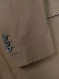 25/1174 new w/ tags aquascutum ltd brown 100% cotton d/b pea coat raincoat mac 40 regular