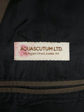 25/1174 new w/ tags aquascutum ltd brown 100% cotton d/b pea coat raincoat mac 40 regular
