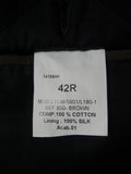 25/1174 new w/ tags aquascutum ltd brown 100% cotton d/b pea coat raincoat mac 40 regular