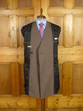 25/1174 new w/ tags aquascutum ltd brown 100% cotton d/b pea coat raincoat mac 40 regular