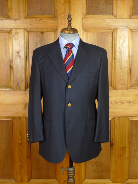 25/1168 immaculate aquascutum london 100% wool navy blue blazer 41 short