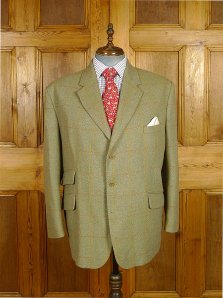 25/1181 immaculate john g hardy green wp check tweed jacket 48 short