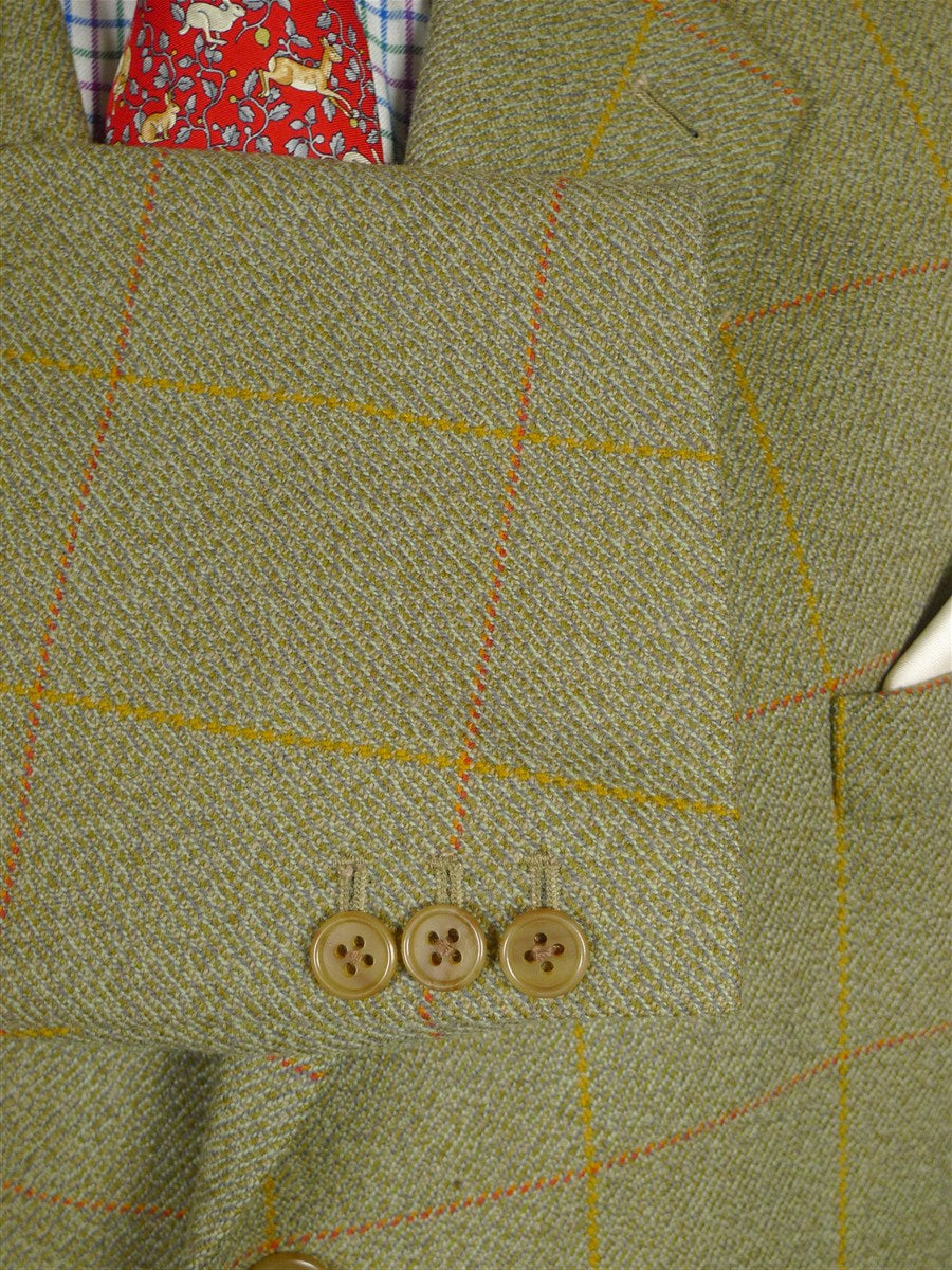 25/1181 immaculate john g hardy green wp check tweed jacket 48 short
