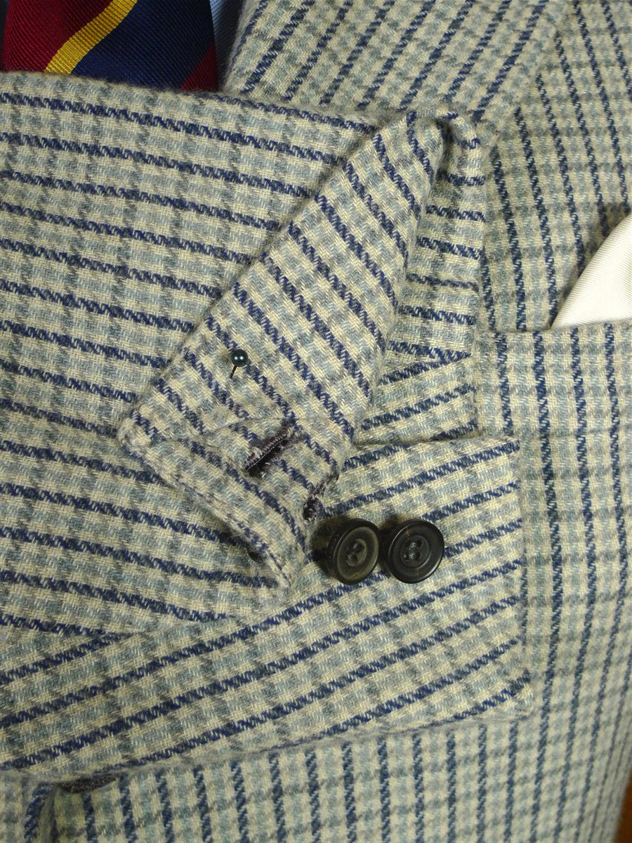 25/1185 near immaculate 2013 italian bespoke tailored pure cashmere sports jacket blazer 43 regular