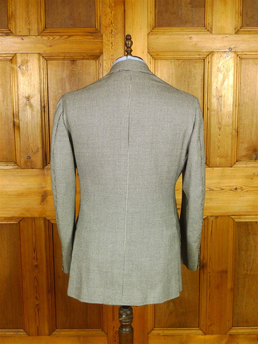 25/1186 immaculate 2013 italian bespoke tailored dogtooth pure cashmere sports jacket blazer 42 regular
