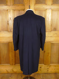 26/0020 vintage john g hardy navy blue wool overcoat 44-46