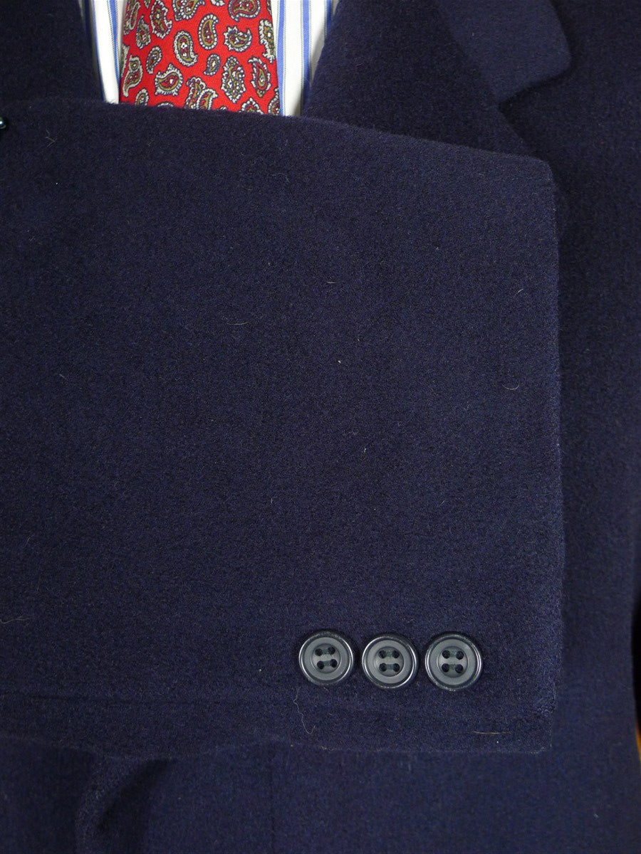 26/0020 vintage john g hardy navy blue wool overcoat 44-46