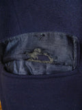 26/0020 vintage john g hardy navy blue wool overcoat 44-46