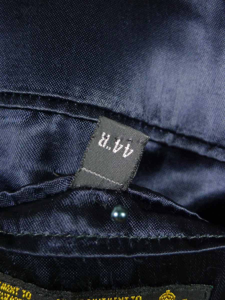 26/0020 vintage john g hardy navy blue wool overcoat 44-46